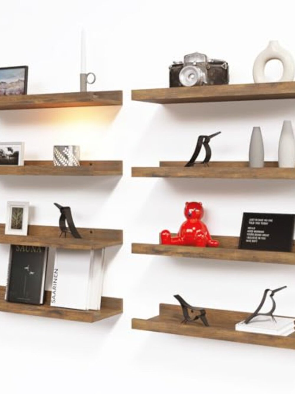 New 8 Set Floating Wall Mounted Shelves, Nursery Hanging Book Shelves